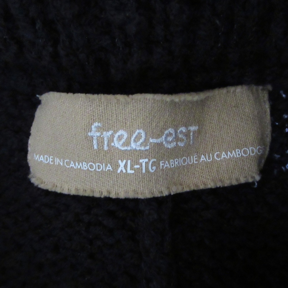 New Free People Free-Est Knit Pants XL Black Flare Bell Bottom OB2341127 - Picture 8 of 11